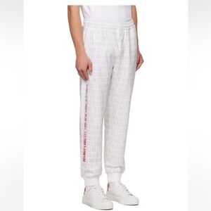 Helmut Lang White printed lounge pants M